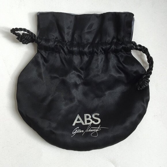 ABS Allen Schwartz Black Statin Drawstring Dust Bag - Picture 1 of 3